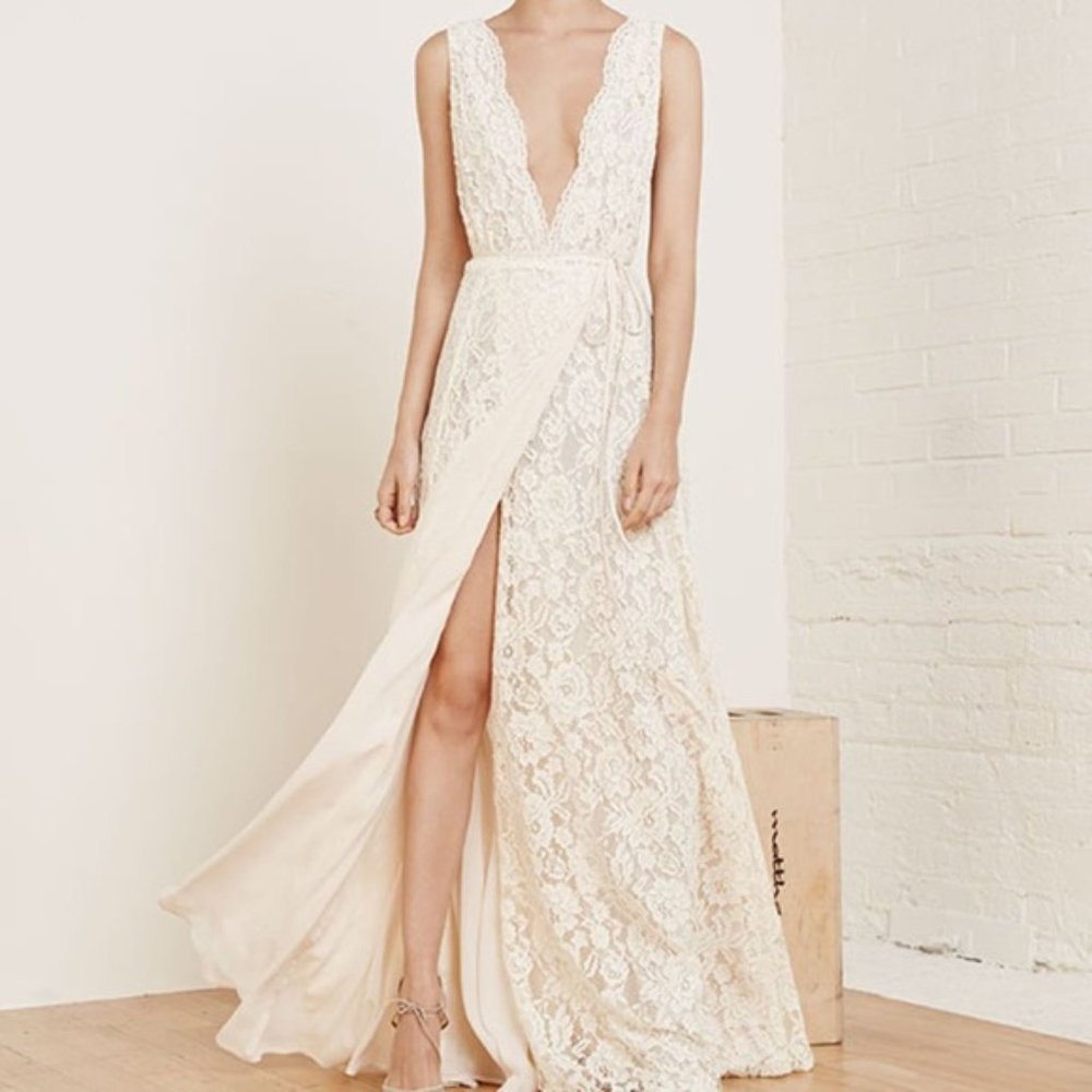 Reformation Francesca Dress in Ivory